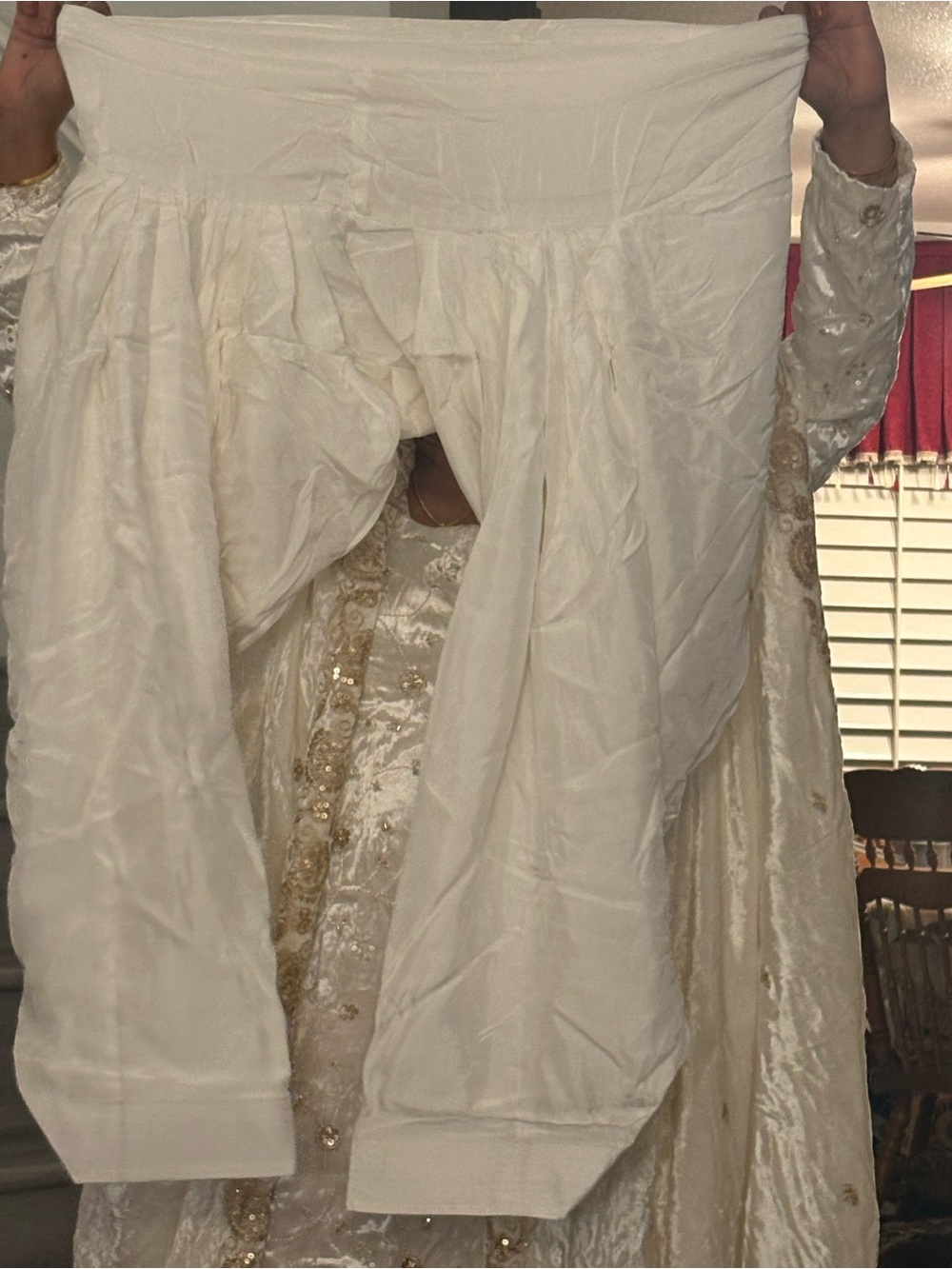 Cream white Punjabi Salwar suit